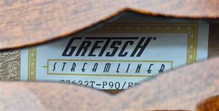 Gretsch G2622T-P90 Streamliner 6 String Hollow Body Brown Black Electric Guitar